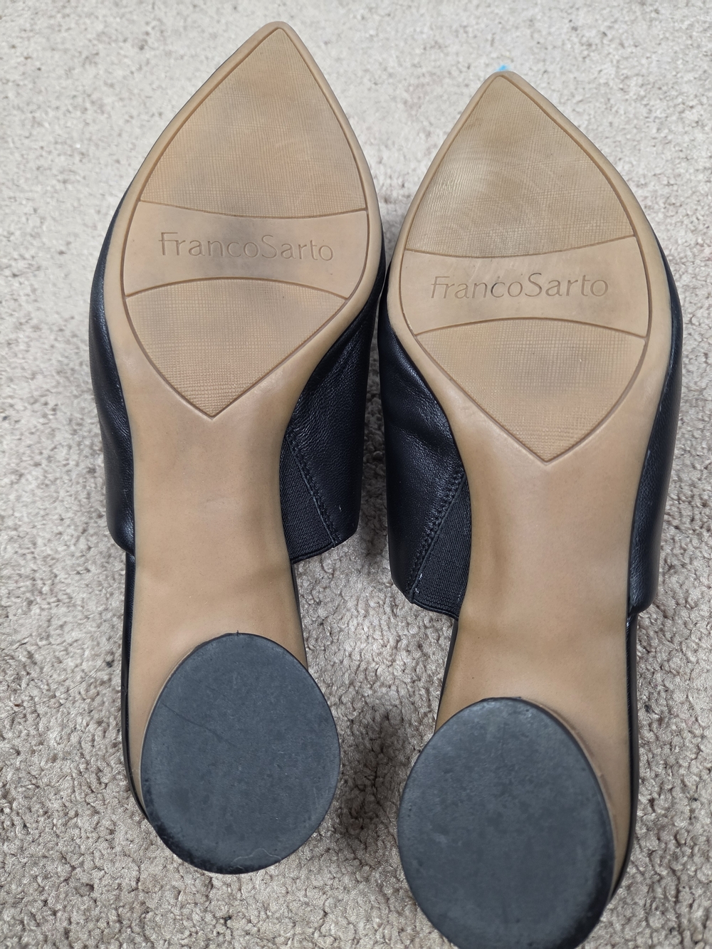 Black Leather Slip-On Women’s Mule - Picture 4 of 6
